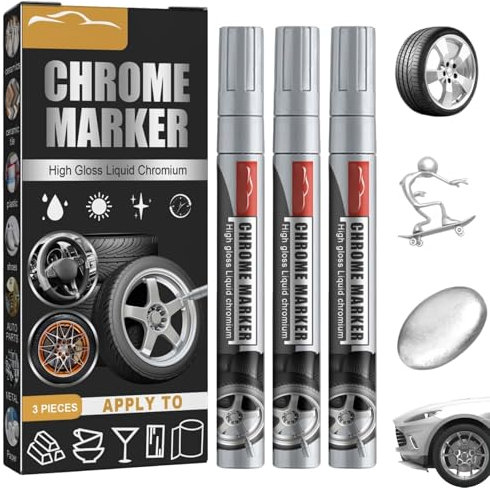 Celiodd Lackstift Silber Auto Ideal für Auto Kratzer Lackstift Auto Geeignet für Reifen, Dächer, Türen und Stoßstangen,Lackstift Silber Metallic Schnelle und Einfache Reparaturlösun