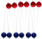 TADAYIM Ladder Balls,Set Of 6 Outdoor Ladder Ball - Parent-Child Interaction, Portable Exercise Tool For Outdoor Activity Company Team Building