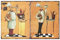 Cuadro de Cocina Cocinero Chef/Placas de Madera. Set de 2 Cuadros de 19 cm x 25 cm x 4 mm unid. Adhesivo FÁCIL COLGADO. Adorno Decorativo. Decoración Pared hogar Cocina