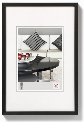 walther design Bilderrahmen schwarz 60 x 80 cm Aluminium Chair Alurahmen AJ080B