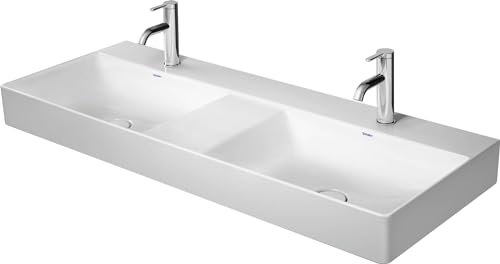 Duravit Möbel-Doppelwaschtisch gs DuraSquare 120x47cm, o. ÜL, m HLB, 1 Hahnloch, weiß