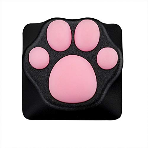 Gaming Keycaps Machinery Keyboard keycaps Cat paw Shape ABS Base (Black/Pink)