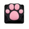 Gaming Keycaps Machinery Keyboard keycaps Cat paw Shape ABS Base (Black/Pink)