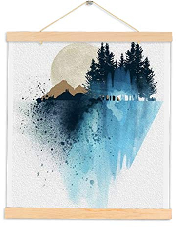 DODUOS Magnetisch Posterschiene 30 cm Holz Posterleiste Posterhänger für drucken Kunstwerk