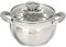 Daniks Modern Edelstahl Kochtopf Induktion mit Glasdeckel und Silikongriffen, 20 cm, 4 Liter, Suppentopf/Nudeltopf/Pastatopf, Silber