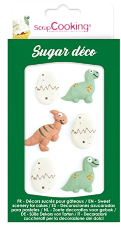 ScrapCooking - Décosucres Dinosaures Décorations pour Pâtisseries, Desserts - Gâteaux/Biscuits/Cupcakes/Anniversaires Cake Design - 6994