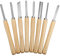 Yosoo Health Gear HSS Drehmeißel Set, 8-teilig, Schrägschneidemeißel, Holzbearbeitungsdrehmeißel, Stahl, Holzgriff, für Tischler, Schnitzer, Künstler