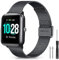 Harikiri Metall Armband mit Fitpolo H205L,19mm Ersatzarmband für GRV FC1,Hama 5910/4900,LETSACTIV ID205U,Vowtop ID205U,Veryfitpro 205/205L/205U/205G,Umidigi Uwatch3,Yamay fitness SW020/SW021/SW023