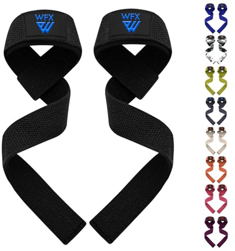 WFX Sangles d'haltérophilie rembourrées en néoprène pour Gym, entraînement croisé - Sangles d'haltérophilie - Fitness - Musculation - Exercice de Puissance - pour Homme et Femme