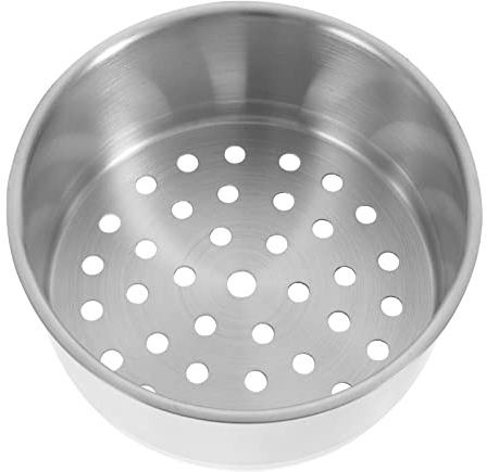 Lurrose 1pc Stainless Steel Steamer Vegetable Vapor Basket Tool Tray Bun Steaming Basket Round Steamer Stand Fish Steamer Insert Food Pans 304 Stainless Steel Steamed Rice Bowl Household
