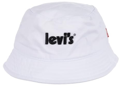 Levi's Unisex LAN Poster Logo Bucket Cap 9A8503 Kopfbedeckung, White, 8/20