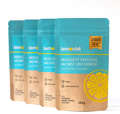lemonist Obst- und Gemüsereiniger, 1000g | Veganer Pestizid-Reduzierer, Verpackung kompostierbar | Ohne Gentechnik [Made In Germany] - Lemons