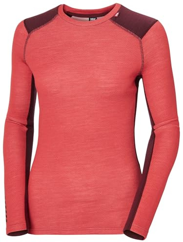 Helly Hansen Femmes Poids moyen équipage W Lifa Merino, Rouge, S
