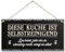 CARISPIBET Diese Küche ist selbstreinigend Heimdekorationsschilder lustige Küchenschilder Heimdeko lustige Küchenschilder Hausdekorationen Türschilder Wanddekoration 15 x 30 cm