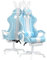 Ferghana Silla Gaming Ergonomica con Masaje, Silla Oficina con Reposacabezas y Reposapiés, Sillon de Juegos Kawaii Racing con Orejas de Conejo Azul Claro