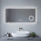 AQUABATOS® Badezimmerspiegel Essens-Serie 120x60cm Typ D Badspiegel mit Beleuchtung Antibeschlag Kosmetikspiegel Schminkspiegel 3 Fach Vergrößerung Digital Uhr Touch Schalter Dimmbar Kaltweiß 6400K
