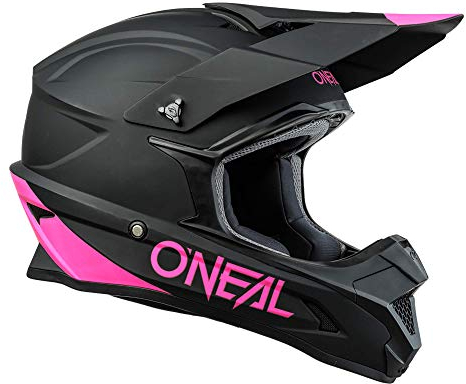 O'NEAL | Motocross-Helm | Kinder | MX Enduro | ABS-Schale, Komfort-Innenfutter, Lüftungsöffnungen für optimale Belüftung & Kühlung | 1SRS Youth Helmet SOLID V.24 | Schwarz Pink | Größe XL