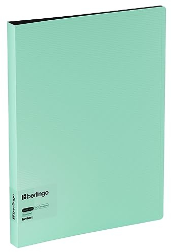 Berlingo Sichtbuch, 1 Stück, A4 Format, für das Büro, das Home Office oder die Schule und Uni, Serie Instinct (Minze, 40 Klarsichthüllen)