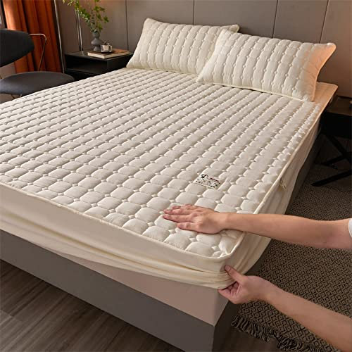 JIANINGHOME Bettlaken mit,120x200,Mikrofaser Matratzenauflage Superweich Matratzen Topper Tiefe Tasch