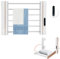 WingFly Electric Towel Warmer, 350 x 270mm Aluminum Heated Towel Rail, Wall Mounted Towel Drying Rack Radiator with Thermostat 2-8 Hour Timer Function for Bathroom White