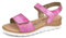 JOMIX Sandales Femme Compensées avec Scratch Sandales Femme été Chaussures de Randonnée Femme Confortable Fabriqué en Italie (Fuchsia, 38)