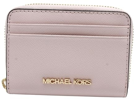 Michael Kors Jet Set Travel Medium Zip Around Card Case Powder Blush, Powder Blush, Kartenetui