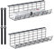 Relaxdays Kabelkanal Schreibtisch, 2er Set, Kabelmanagement, HBT: 11 x 43 x 14 cm, mit Kabelbinder, Kabelhalter, schwarz