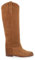 VIA ROMA 15 Stivale Modello 4177 in Camoscio Color Cuoio, Size: 40