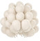 Luftballons Sand Weiß, 60 Stück 12 Zoll Retro Cream Weiss Latex Ballons, Matt Sand Weiß Helium Ballon, Beige Partyballon für Geburtstag Babyparties Hochzeit Valentinstag Graduierung Kommunion Party