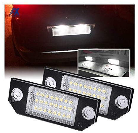 Kennzeichenbeleuchtung,Nummernschildbeleuchtung 2 stücke Number Kennzeichen Licht Lampen für Ford Focus C-Max MK2 03-08 Auto Außenbeleuchtung Zubehör Beleuchtung 12V