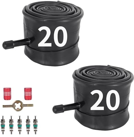 64/75-406 Schwalbe,20×2.50/3.00 Fatbike-Schläuche mit 33mm Schrader-Ventil für Elektrische Mountainbikes,Schwere Fahrradschläuche Kompatibel mit 20×2.50/2.60/2.70/2.80/3.00 (2 Stück)