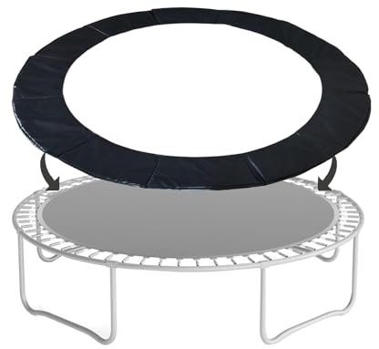 Generisch Trampolin Randabdeckung, Reißfest Trampolin Spring Cover für 13ft 14ft 15ft 16ft Trampolin Spring Cover Federabdeckung Reißfestes Sicherheitsmatte(Schwarz,13ft 396cm)