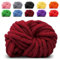Spesso filo di lana rosso intenso, voluminosi braccioli, lana a maglia grossa, per uncinetto, coperta per animali domestici, coperte, cuscini decorativi