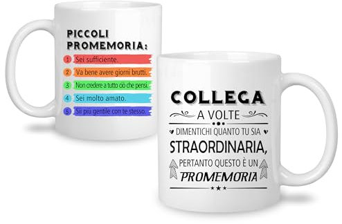 Yufansd Piccoli Promemoria Tazza Idee Regalo d'addio per Collega Salute Mentale Regalo per Collega Motivazione Ispirazionale Tazza Recupero Positivo Cura di sé Incoraggiare Regalo Mug (Collega)