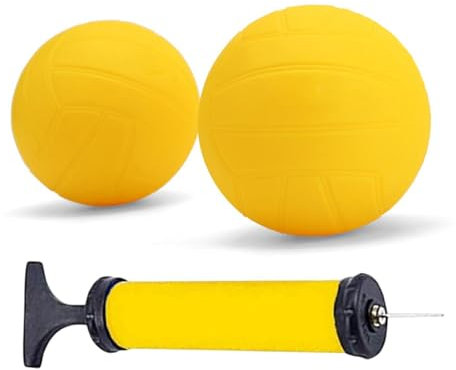 harayaa Spike Replacement Balls with Air Pump Roundnet Game Balls Mini Volleyball for Backyard, 1x 3.5in and 1x 5in
