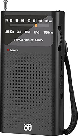 Asyduey Mini Radio PortáTil Am/FM All Band Stereo Weather Pocket Radio Receptor para Anciano Caminar Senderismo Camping