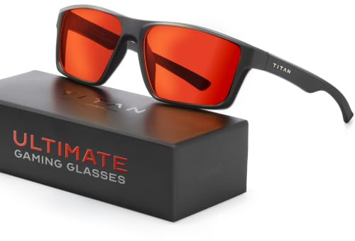 livho Titan Gaming-Brille, Anti-Blaulicht-Brille für Herren, UV400-Schutz, Blaulichtfilter-Brille gegen Augenbelastung durch Computer