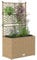 Outsunny Jardinière pour Plantes avec Treillis 2 Pots bac à Plante jardinière 22L Jardin Balcon Patio terrasse extérieur en résine tressée et Acier 57 x 30 x 107 cm Sable