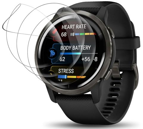 Votvloay 3 Pièce Protection Écran pour Garmin Venu 2,Bubble Free 3D Couverture,HD Flexible Doux TPU Protection écran Résistant aux Rayures Film pour Garmin Venu 2