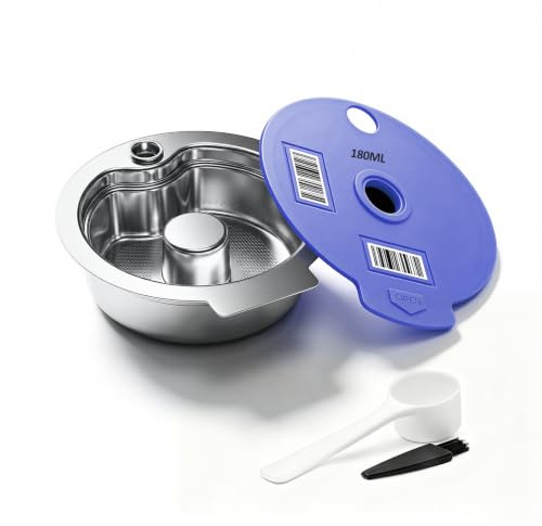 FOVNOT Reusable Coffee Pods for Bosch Tassimo, Stainless Steel Refillable Coffee Capsule with Silicone Lid and Universal Barcode Compatible with Tassimo Happy, Vivy, Suny, My Way Series