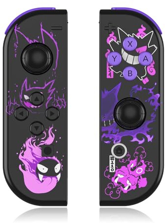 Mhwlhbx Ersatz L/R Switch Controller mit Switch/Lite/OLED-Konsole, Wireless Switch joycons Support Switch Sports unterstützt Dual Vibration, 6-Achs-Gyro, Wecken, Screenshot-Viola