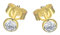 DOOSTI Damen Ohrstecker 925/- Silber Gelbgold vergoldet, 4,0mm Durchmesser
