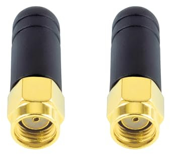 BOOBRIE Small WIFI Antenna 2.4GHz RP SMA Male 3CM WiFi Bluetooth Wireless Antenna Omni-Directional Mini PC Aerial Signal Booster Adapter for Wireless Router Pack of 2