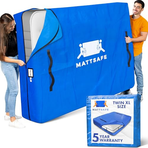 Nordic Elk Matratzentaschen für Umzug und Aufbewahrung (Twin XL-Größe) – Matratzenbezug zum Umzug – strapazierfähig, 8 Griffe und starker Reißverschluss – Matratzen-Aufbewahrungstasche – Umzugsbedarf