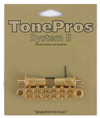 Tonepros Tuneomatic, metrisch Gold, gekerbt