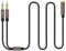 Gasea 1.1m Audio Y Splitter Câble 2 Dual 3.5mm Mâle à 3.5mm Femelle Microphone Y Splitter Jack Stéréo Adaptateur Câble Plaqué Or PC Ordinateur, Haut-Parleur, Micro Casque Marron