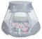 Selonis Tente 105X90cm/300 Balles Château avec Les Balles Plastiques Piscine À Balles pour Enfants, Gris: Perle-Gris-Transparent-Rose Poudré