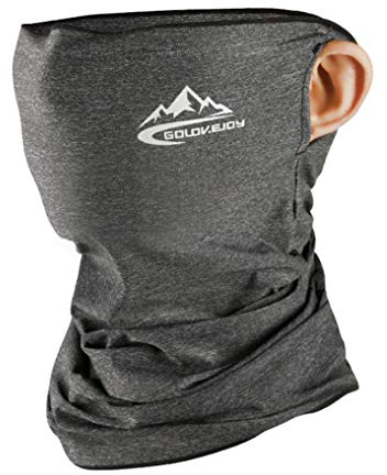 FHEDE Halsgamaschen UPF 50+ UV Sonnenschutz Gesichtsmaske Atmungsaktiver Sturmhaube Sturmhauben Schal für Outdoor Sport (Grau)