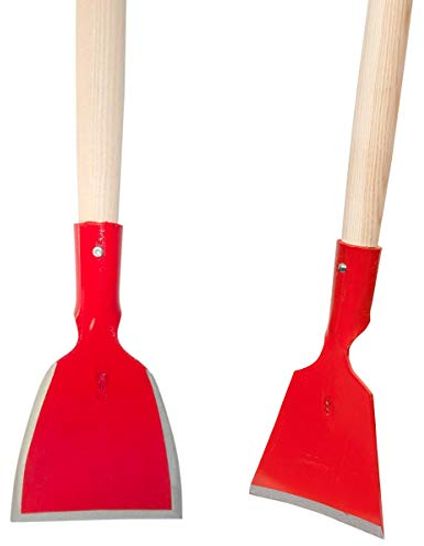 SHW-FIRE 2-teiliges Rindenschälerset: Dauner und bayerische Form - Spezialstahl - 120 cm Stiel aus Eschenholz