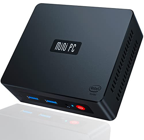 Beelink GK Mini Intel NUC Mini PC ; Intel Quad-Core ; 8GB DDR4 RAM ; 128GB M.2 SATA SSD Windows 10 + 2.5-inch SATA Drive Bay ; Dual Monitor Support [BL-GK-MINI-8/128]